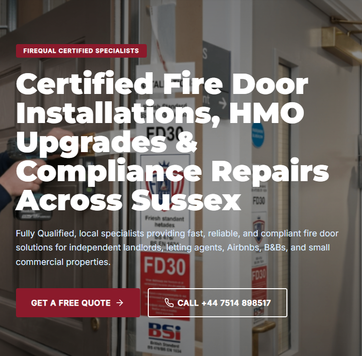 Certified Fire Door Installations, HMO Upgrades & Compliance Repairs Across Sussex