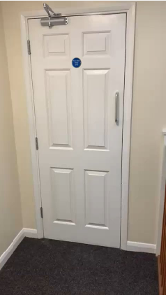 Fire door installation in Hove HMO building